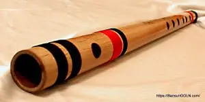 A 23-inch-long bansuri bamboo flute for concerts.
